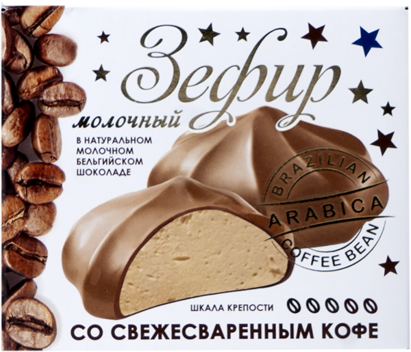 Изображение Зефир в молочном шоколаде ЗГДиОП им.В.П.Пастухова кофейный Первый шоколатье кор, 60 г