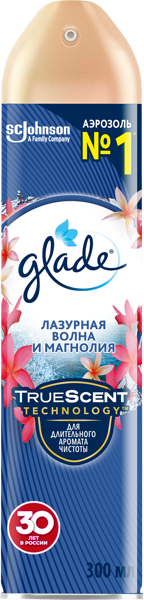 Изображение Освежитель воздуха Глейд лазурная волна магнолия Эс Си Джонсон ж/б, 300 мл
