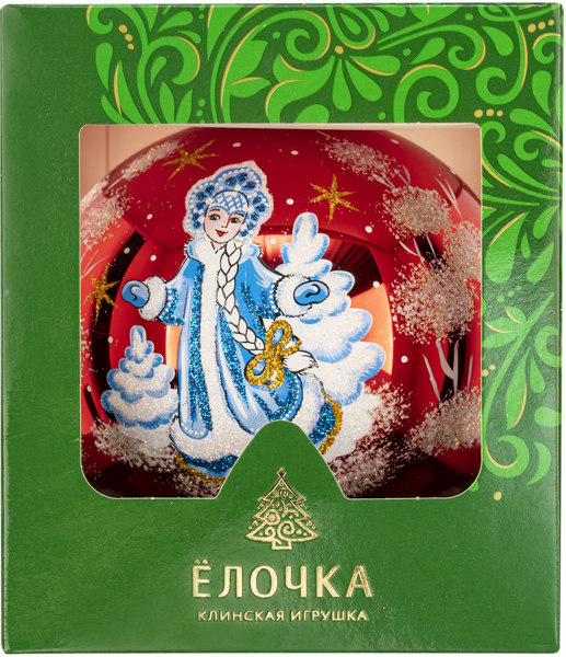 Изображение Шар 6 Снегурочка стекло Ёлочка с476 Клинская игрушка к/у, 1 шт