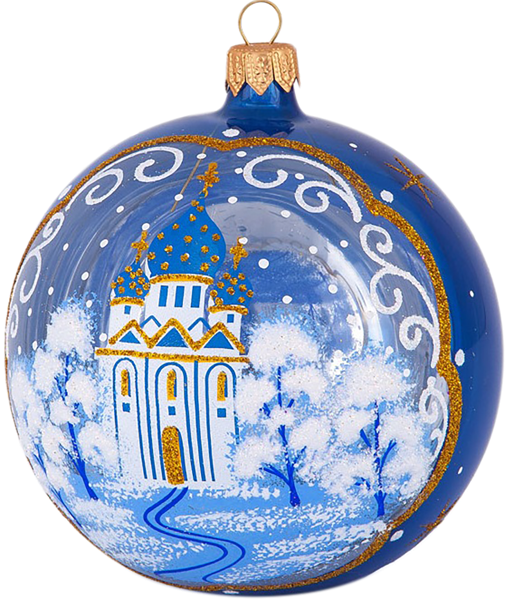 Изображение Шар 6 Русь стекло Ёлочка с1566 Клинская игрушка к/у, 1 шт