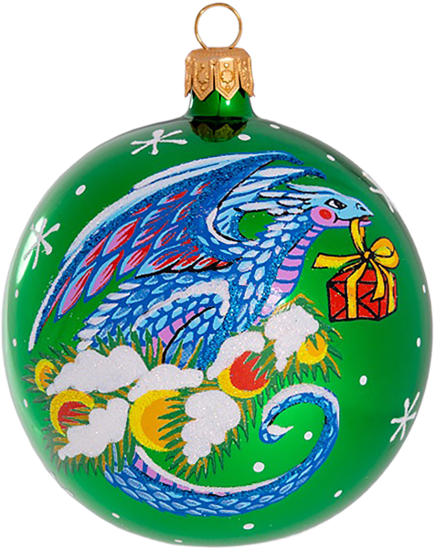 Изображение Шар5 Зодиак стекло Ёлочка Лошадка С206 Клинская игрушка к/у, 1 шт