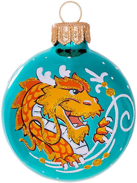 Изображение Ш3 Зодиак стекло Ёлочка С29 Змея Клинская игрушка , 1 шт