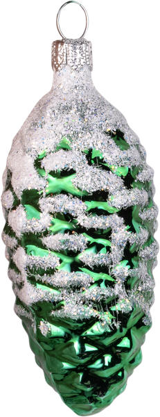 Изображение Ёлочное украшение стекло Ёлочка шишка с9 Клинская игрушка к/у, 1 шт
