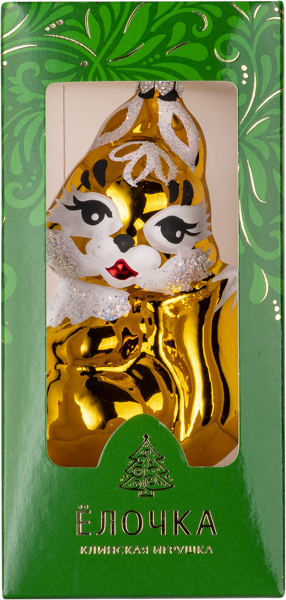 Изображение Фигурка Белочка стекло Ёлочка с652 Клинская игрушка к/у, 1 шт