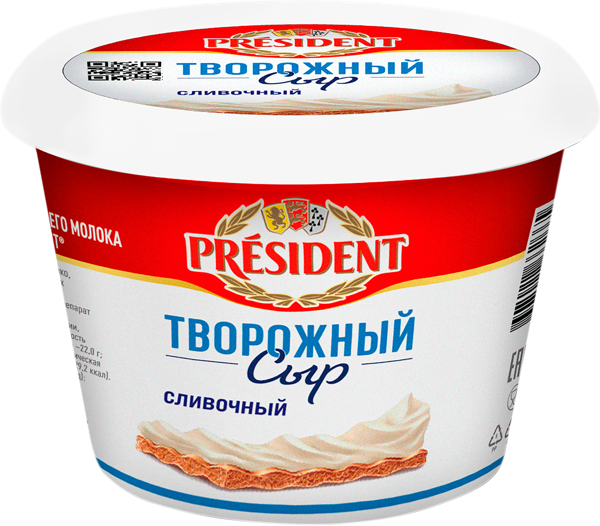 Изображение Сыр 56% творожный Президент сливочный Ефремовский МСК п/б, 140 г