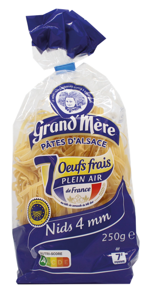 Изображение Макароны яичные 30% Гранд Мере гнезда 4мм Хеймбургер САС м/у, 250 г