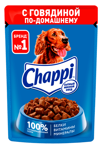Изображение Корм для собак Чаппи говядина по-домашнему Марс м/у, 85 г