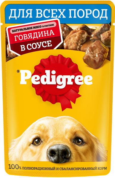 Изображение Корм для собак Педигри говядина в соусе Марс м/у, 85 г