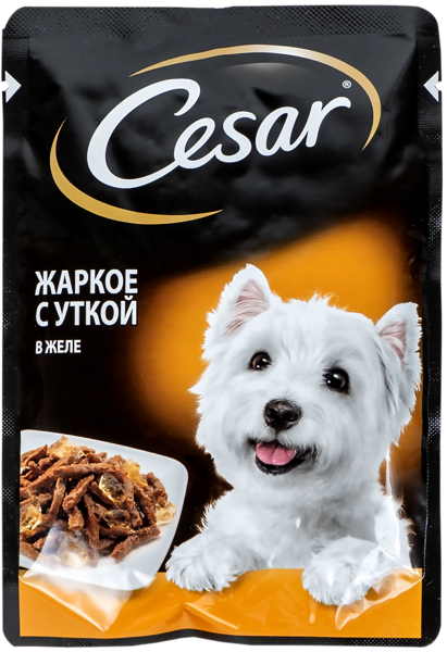 Изображение Корм для собак Цезарь жаркое с уткой в желе Марс м/у, 85 г