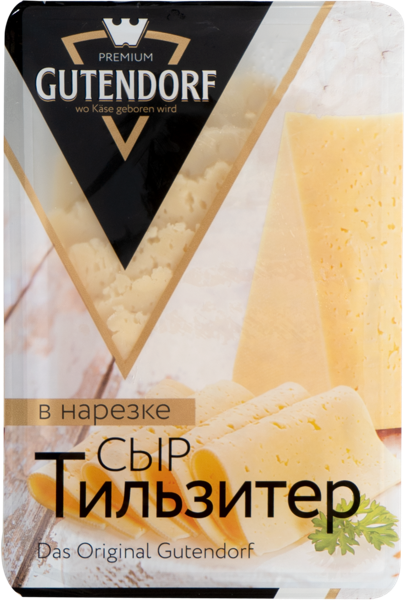 Изображение Сыр 45% нарезка Гутендорф тильзитер ИП Чернуха О.Л. п/у, 125 г