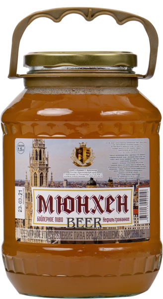 Изображение Пиво бойлерное 4 % Родник мюнхен Родник с/б, 1,5 л