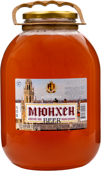 Изображение Пиво бойлерное 4 % Родник мюнхен Родник с/б, 3 л