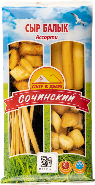 Изображение Сыр копченый Сочинский балык ассорти Аграманян п/у, 100 г