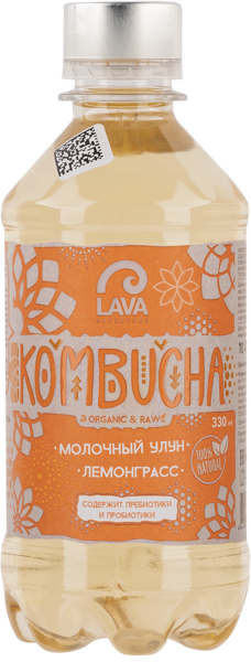 Изображение Напиток газ Лава Комбуча молочный улун лемонграсс Хозсфера п/б, 0,33 л