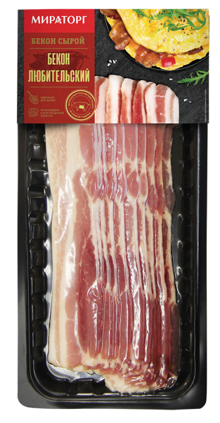Изображение Мясо свиное охлажденное Мираторг бекон любительский Мираторг п/у, 260 г