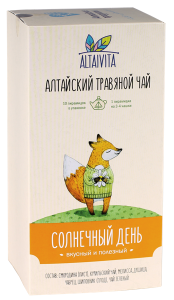 Изображение Чай травяной в пирамидках Алтайвита солнечный день Алтайвита кор, 10*4 г