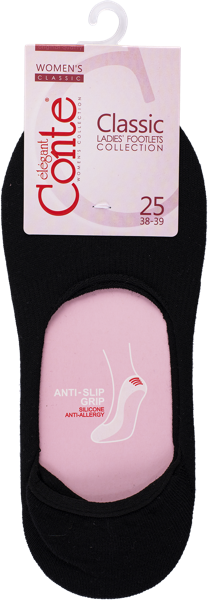 Изображение Подследники размер 25 женские Конте Классик 16С-12СП черный Конте СПА м/у, 1 пара