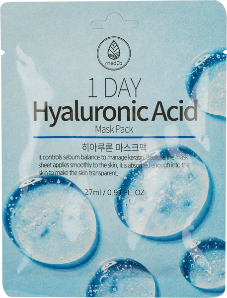 Изображение Маска увлажняющая для лица Мед Би гиалуроновая кислота Синдо м/у, 1 шт