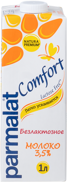 Изображение Молоко 3,5% без лактозы Пармалат Белгородский МК т/п, 1 л