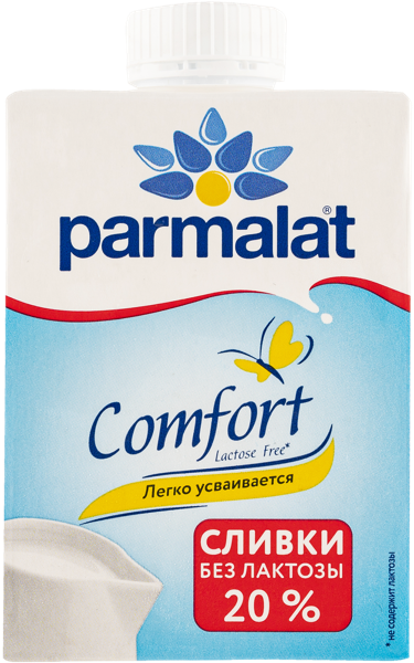 Изображение Сливки 20% без лактозы Пармалат Белгородский МК т/п, 500 мл
