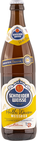 Изображение Пиво светлое Лагер 4,9% н/ф Шнайдер вайсс хелле вайс Натюртюб Вайс Браухаус с/б, 0,5 л