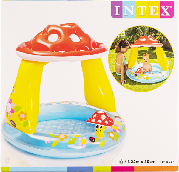 Изображение Бассейн 102*89см надувной Интекс гриб с навесом детский Интекс м/у, 1 шт