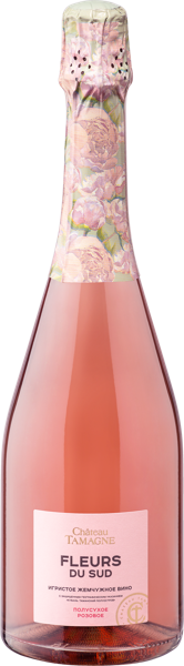Изображение Вино игристое розовое п/сух Шато Тамань ЗГУ флерс дю сюд Кубань Вино с/б, 0,75 л
