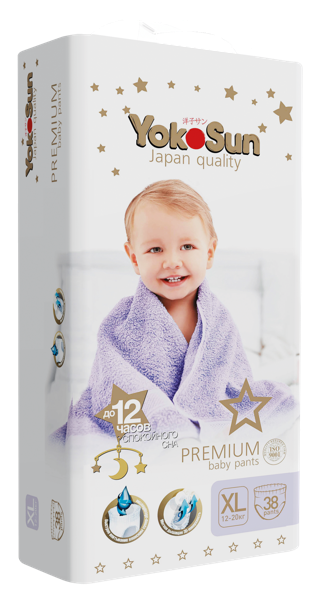 Изображение Трусики XL 12-20 кг Йокосан премиум Азия Лайф м/у, 38 шт