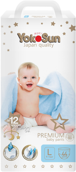 Изображение Трусики L 9-14 кг Йокосан премиум Азия Лайф м/у, 44 шт