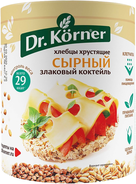 Изображение Хлебцы злаковый коктейль Др. Кёрнер сырные Хлебпром м/у, 100 г