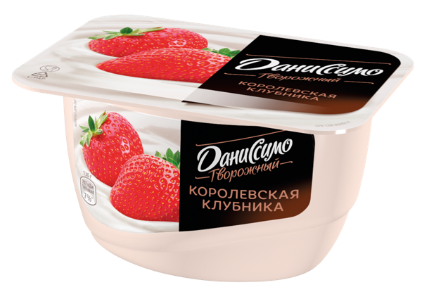 Изображение Творог 5,6% Даниссимо королевская клубника Эйч энд Эн п/б, 130 г
