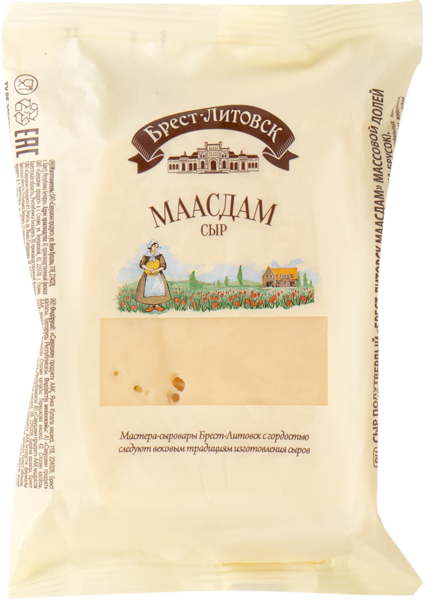 Изображение Сыр 45% Брест Литовск маасдам Савушкин продукт м/у, 200 г