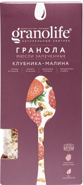 Изображение Гранола Гранолайф клубника малина Гранолайф кор, 200 г