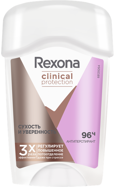 Изображение Антиперспирант стик женский Рексона клиникал сухость и уверенность Юнилевер к/у, 40 мл