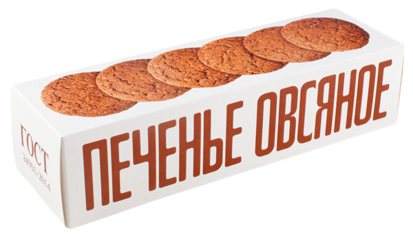 Изображение Печенье овсяное ГОСТ Полет классическое Полет кор, 250 г