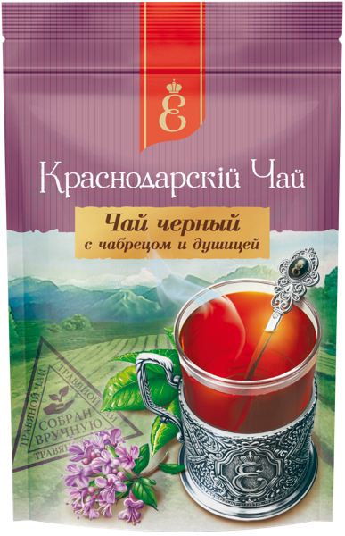 Изображение Чай черный Краснодарский чай Века с чабрецом и душицей Объединение Краснодарский м/у, 90 г