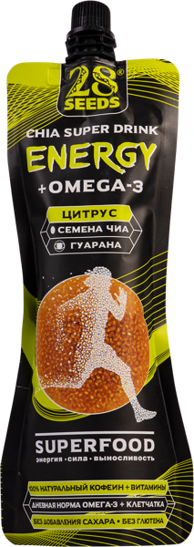 Изображение Напиток суперфуд с чиа 28 Сидс цитрус Омега м/у, 250 г