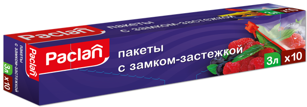 Изображение Пакеты 1л для продуктов Паклан с замком-застежкой СеДо сп к/у, 15 шт