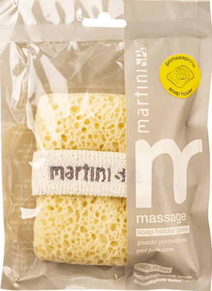 Изображение Мочалка для тела Мартини нейчрал с кармашком для мыла Мартини спа м/у, 1 шт