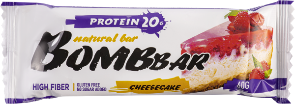 Изображение Батончик протеиновый Бомббар малиновый чизкейк Фитнес Фуд м/у, 60 г