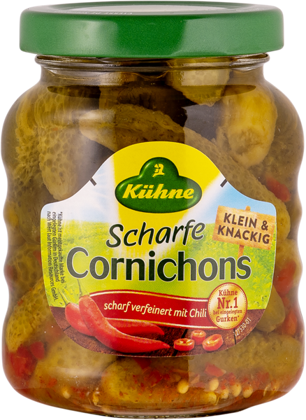 Изображение Корнишоны маринованные Кюне острые Карл Кюне с/б, 180 г
