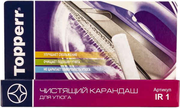 Изображение Карандаш для утюгов Топперр чистка подошвы 25г Гринфилд Рус п/у, 1 шт