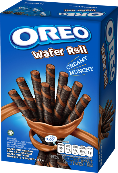 Изображение Вафельные трубочки Орео шоколад Мондэлис кор, 54 г