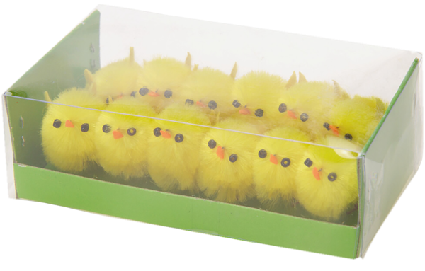 Изображение Сувенир Пасхальный Купман цыпленок желтый ассорти Купман Интернэшнл , 12 шт