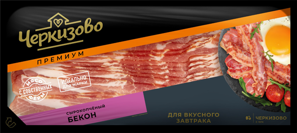 Изображение Мясо свиное с/к нарезка Черкизово бекон ЧМПЗ в/у, 180 г