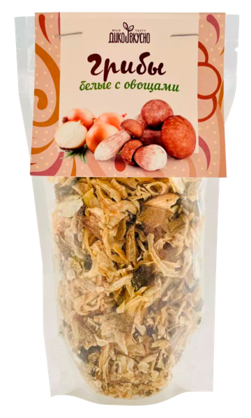 Изображение Грибы сушеные Дико вкусно белые с овощами Союз Продукт м/у, 50 г