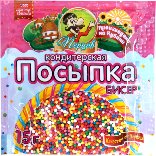 Изображение Посыпка кондитерская Перцов бисер ПромАгроПак м/у, 15 г