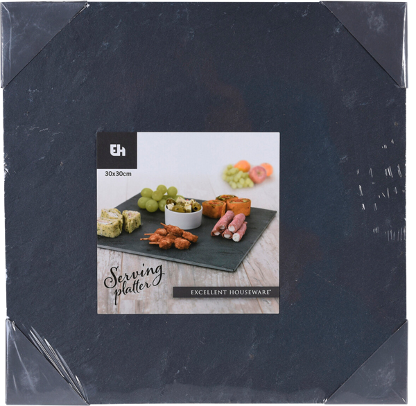 Изображение Доска 30*30см сервировочная Купман черный сланец Купман Интернэшнл м/у, 1 шт