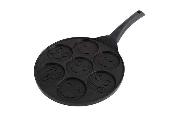 Изображение Сковорода 26,5см для оладий Агнесс смайл черная Агнесс , 1 шт