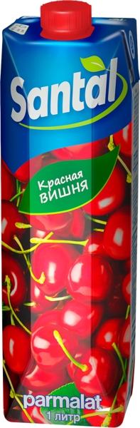 Изображение Напиток сокосодержащий Сантал красная вишня Пармалат т/п, 1,05 л
